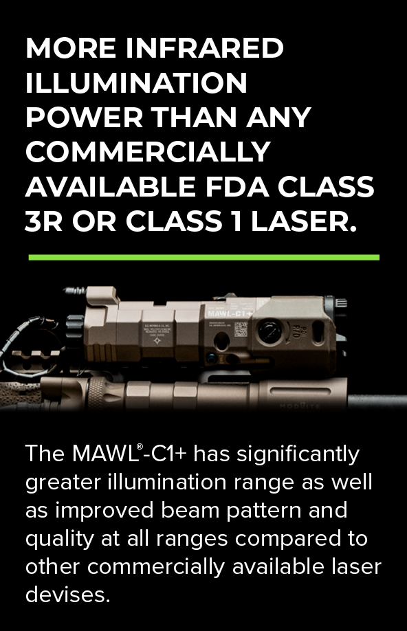 More IR Illumination power than any commercially available FDA Class 3R or Class 1 Laser